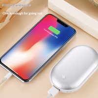 2026 Chauffe-mains électrique USB transfrontalier avec batterie intégrée, modèle galet mignon, sans eau, 1200/3000mAh, pour femme, hiver