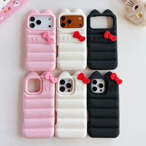 เคสโทรศัพท์ซิลิโคนรูปโบว์น่ารัก Senyork 3D สำหรับเด็กผู้หญิง รุ่น iPhone 17 16 Pro Max 15 14 13  วัสดุยางนิ่ม ป้องกันการกระแทก - Product Image 1