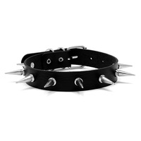Collier ras du cou Emo Spike Punk pour femme et homme, en cuir noir clouté avec rivets, collier ras du cou gothique, bijoux gothiques, accessoires gothiques