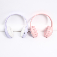 Casque de jeu pliable sur l'oreille BT écouteurs stéréo sans fil ANC pas de casque de sport antibruit lumières LED