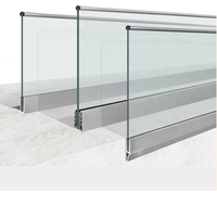 Modernes Glasgeländer-System Langlebiges und Stilvolles Geländer Premium Edelstahl-Glashandlauf für Balkone und Treppen