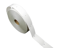 Étiquettes d'emballage de vêtements personnalisées pré-découpées à ligne pointillée, écrites à la main, en rouleau, étiquettes grises pour vêtements, carton, chaussettes, papier à code-barres