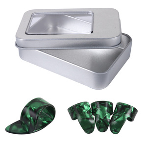 Púas de plástico duraderas para guitarra, para instrumentos de cuerda, en caja metálica. - Product Image 4