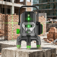 Niveau laser vert industriel 2, 3 ou 5 fils, outil de nivellement à batterie lithium-ion, pour la décoration et la construction