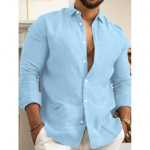 <span class=keywords><strong>Camicia</strong></span> Casual da <span class=keywords><strong>uomo</strong></span> Cardigan in <span class=keywords><strong>lino</strong></span> largo <span class=keywords><strong>camicia</strong></span> leggera a maniche lunghe - Product Image 3