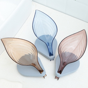 No-drill leaf soap <b>dish</b>, creative bathroom suction cup soap <b>dish</b>, drainable soap <b>dish</b> <b>rack</b>, leaf laundry soap <b>dish</b> - Product Image 3