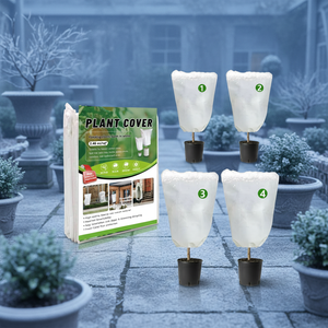 Housse de protection réutilisable en tissu non tissé pour plantes, idéale pour le jardinage et la protection agricole par temps froid – Personnalisation usine - Product Image 1