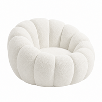 Canapé paresseux moderne en tissu peluche, gain de place, siège individuel pour salon et chambre à coucher