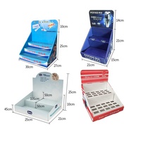 Benutzer definierte Pappe Papier zähler Karton Tisch Wellpappe Haken Boden Pappe Display Stand Display Box Papier Display Rack
