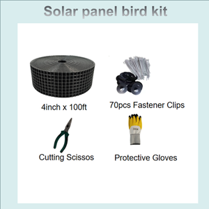 Galvanizado Critter Guard 8 pulgadas resistente a los rayos UV 15 ~ 20 años de durabilidad en baño caliente CE Bird Proofing Solar Mesh con kit de red - Product Image 5