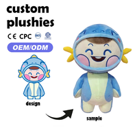 Jouets en peluche en coton écologiques personnalisés, CE OEM, peluches d'anime en gros, concevez votre propre jouet, animaux en peluche personnalisés, poupée en peluche