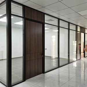 Pared Divisoria <span class=keywords><strong>de</strong></span> <span class=keywords><strong>Vidrio</strong></span> Templado con Marco <span class=keywords><strong>de</strong></span> Aluminio para <span class=keywords><strong>Oficina</strong></span> o Sala <span class=keywords><strong>de</strong></span> Reuniones, Diseño Moderno, Proveedor <span class=keywords><strong>de</strong></span> Fábrica - Product Image 2