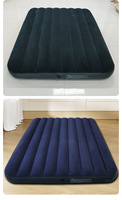 Nouveau matelas gonflable design avec revêtement floqué, taille Queen, lit d'appoint portable en PVC floqué pour la maison