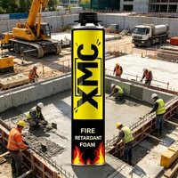 XMCF66 Mousse de polyuréthane prête à l'emploi à durcissement par l'humidité, classe ignifuge B2 pour l'isolation des murs creux et des tuiles de toiture