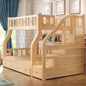 Vente directe d'usine Loft : Meubles économiques et abordables pour la <span class=keywords><strong>chambre</strong></span> des enfants, lits superposés en bois massif pour plusieurs enfants - Product Image 1