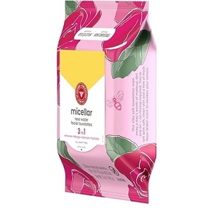 Lingettes humides hypoallergéniques démaquillant lingettes micellaires naturelles à l'eau de rose - Product Image 1