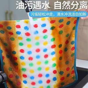 ผ้าเช็ดจานลายจุด ผ้าทำความสะอาดครัวแบบหนา ดูดซับน้ำได้ดี สำหรับหม้อและกระทะ - Product Image 2