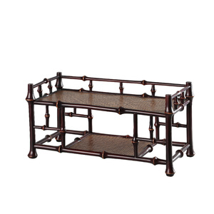 New Chinese Style Double Layer Display Shelf Desk Storage Rack Tea Set Holder Ornament - Product Image 5