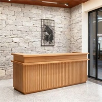 Comptoir de réception en acier inoxydable de style industriel rétro pour restaurants, petits bars, salons de thé, salles à manger