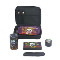 Kit de fumeur 7 pièces personnalisé avec logo 2024, plateau à rouler, pot à herbes, broyeur à herbes, accessoires de fumage