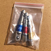 Ensemble d'adaptateurs de douilles porte-embouts PMS noirs 3 pièces 105 degrés, rallonge, support de tournevis, fixation pour perceuse