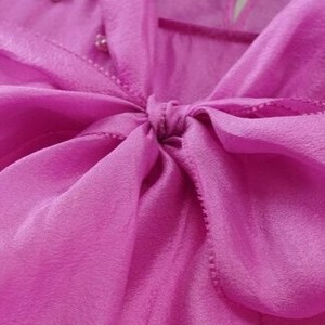 Elegante camicia con Top Bowknot donna Basic tinta unita manica lunga Versatile <span class=keywords><strong>camicetta</strong></span> <span class=keywords><strong>fucsia</strong></span> con prospettiva a fiocco con perline allentate - Product Image 3