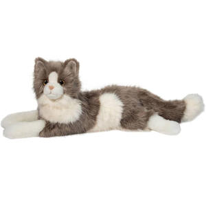 B982 Peluche <span class=keywords><strong>chat</strong></span> gris <span class=keywords><strong>et</strong></span> blanc, fausse fourrure, douce <span class=keywords><strong>et</strong></span> réalistique, jouet en gros, conforme aux normes CPC CE, peluche ODM, <span class=keywords><strong>chat</strong></span> réaliste grand format - Product Image 3