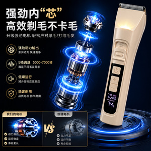 Pet Electric Hair Clipper 5000-7000 Rpm Led <b>Light</b> Adjustable Speed For Cats <b>Dogs</b> - Product Image 3