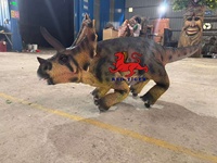 Dinosaure robotique réaliste Triceratops animatronique pour fêtes et événements