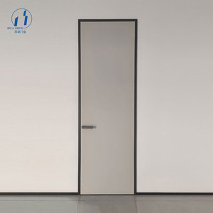 Modern İç Mekan Su Geçirmez Ahşap Desenli Kapı Ahşap Yapılı Kaplamalı Alüminyum Çerçeveli Kompozit Panel Yan Salon Kapısı - Product Image 2