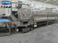 Ligne de production automatique de biscuits et de gâteaux Skywin, machine d'emballage, haute efficacité, acier inoxydable 304, capacité de 100 à 1000 kg/h