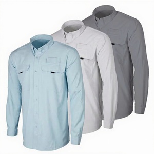 เสื้อตกปลาแขนยาวป้องกันแสงแดดแบบกำหนดเอง เสื้อผ้าตกปลาเดินป่ากลางแจ้ง แห้งเร็ว ติดกระดุม - Product Image 1