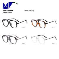 Lunettes de lecture progressives multifocales anti-lumière bleue classiques carrées confortables, monture intégrale unisexe, taille UWIE 56-16-148