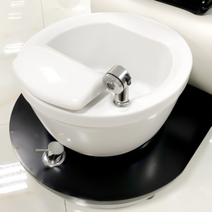 Fauteuil de pédicure électrique pour salon de manucure, avec massage, inclinaison à 180 degrés, repose-jambes et dossier réglables, en cuir PU, pour SPA des pieds - Product Image 4