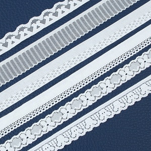 Accessoires en dentelle élastique brodée ajourée pour robe, lingerie, garniture en dentelle de maille blanche personnalisable - Product Image 2