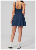 Robe de sport yoga avec poches, séchage rapide, respirante, pour la course, le fitness, le tennis, robe décontractée, vêtements pour femmes, logo personnalisé