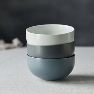 Bol en céramique bleu <span class=keywords><strong>gris</strong></span> mat minimaliste moderne, style nordique, pour céréales, soupe, salade, pour la maison, l'hôtel, le restaurant - Product Image 4