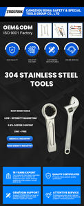 Clé à douille en forme de L en acier inoxydable 304 |   Douille de tuyauterie de type 7 |   Outil de réparation automobile anti-magnétique à douille hexagonale - Product Image 4