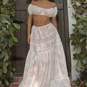 Abito da donna con gonna in stile francese abito lungo con lacci a vita alta ricamato in <span class=keywords><strong>pizzo</strong></span> Casual abito estivo Skinny - Product Image 5