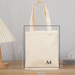 35*40*10cm Custom Logo Size Printed <b>Plain</b> Bulk <b>Large</b> Organic Calico Cotton <b>Canvas</b> Long Handle Grocery Shopping Strap Tote Bag - Product Image 3
