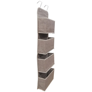 <span class=keywords><strong>Organisateur</strong></span> de porte pliable à 4 niveaux, 2 crochets métalliques en acier, tissu Non tissé pour chaussures, vêtements, jouets, articles divers, <span class=keywords><strong>organisateur</strong></span> de placard suspendu - Product Image 5