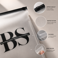 Sacs Ziplock givrés personnalisés de luxe avec impression mate, emballage pour vêtements, présentation pour boutique de mode et marque de prêt-à-porter