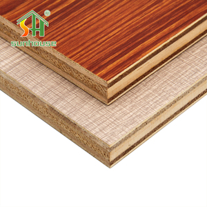 Panneau de comptoir de réception de bureau 4x8 <span class=keywords><strong>en</strong></span> contreplaqué enduit de mélamine grain de teck de 18mm - Product Image 3