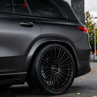 Jantes en alliage forgées sur mesure à rayons multiples, finition noir brillant, 21, 22, 23 pouces pour Mercedes GLS AMG SUV de luxe