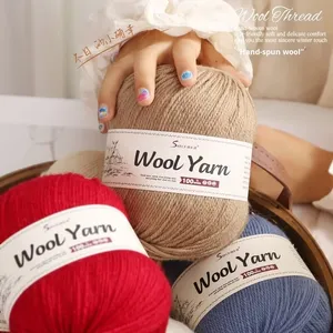 Sợi len Merino 100% siêu mềm, bán chạy, dùng để đan móc áo len, khăn quàng cổ tự làm và may vá - Product Image 1