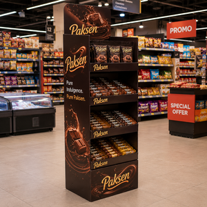 Expositor de Cartón Corrugado para Dulces de Chocolate, Impresión a Todo Color para Exhibición en Puntos de Venta de Supermercados - Product Image 3