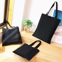Sac fourre-tout de luxe imprimé noir à rayures en toile de coton réutilisable avec poignée en corde, grande capacité, vente chaude