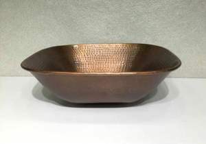 Lavabo en cuivre sculpté à la main à haute demande pour la décoration de salle de bain Éviers de luxe disponibles à l'exportation - Product Image 3