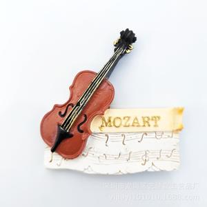 Recuerdos de turismo cultural europeo y americano de comercio exterior Yijia, imanes de nevera con imán estereoscópico 3D de medio cuerpo de Musicia - Product Image 3