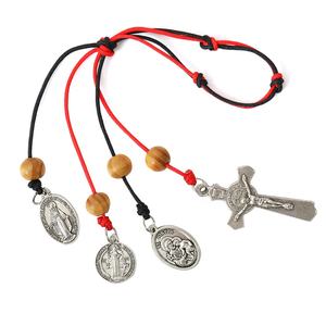 เซนต์เบนดิคต์ไม้แขวนประตู Saints เหรียญของขวัญไอเดียของขวัญแต่งงานใหม่คาทอลิกอธิษฐานตกแต่งผนังบ้าน - Product Image 2